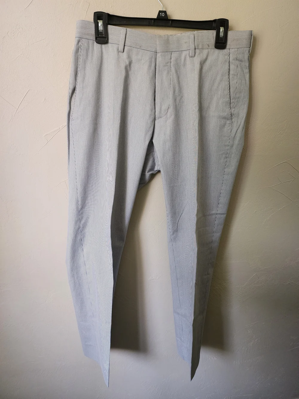 Banana Republic Light Gray Men's Dress Pants - Tailored Flat Front